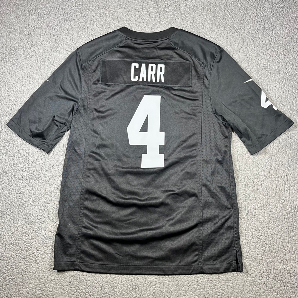 Nike Derek Carr Las Vegas Raiders NFL Jersey Black Mens Large 472806-010